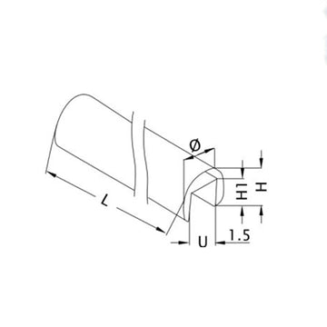 Round U-Profile Stainless Steel Tube  - BAL-452-304/316