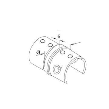 In-Line Handrail Connector - bal-462-304/316