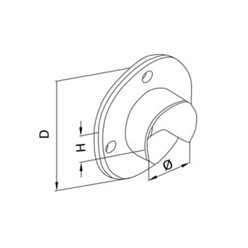 Wall Flange for Handrail