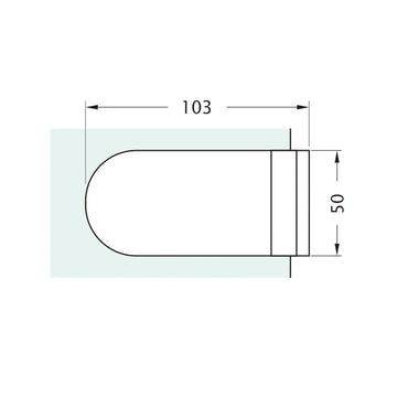 Wall to Glass 90⁰ - BFH-081B-CP