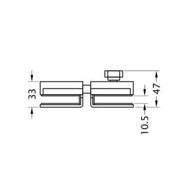 Shower Door Lock & Keep Square - GL-501-SNP