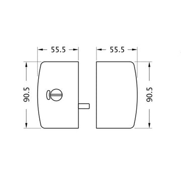 Glass To Glass Lock With Indicator - GL-505-SNP