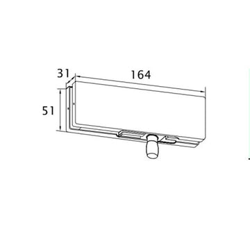 Glass Door Patch - Over Glass Pivot