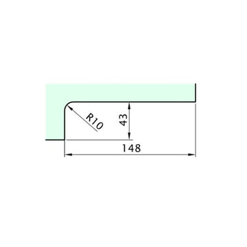 Corner Door Patch Lock - PF454-CP