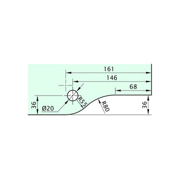 Glass Door Patch Pivot and Plate - PF455-SNP