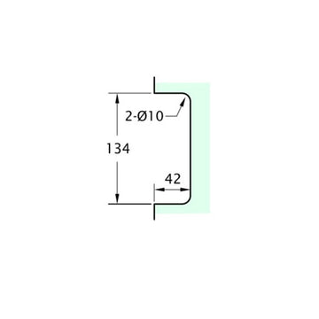 Glass Door Patch Strike Box - PF-457-CP