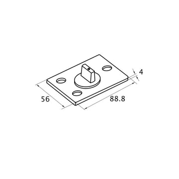 Door Pivot - Floor Spindle - QGF-FP