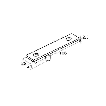 Glass Door Pivot - QGF-TPO