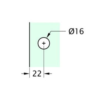 Offset Plate Wall to Glass 90⁰ - SB-300S-MBL