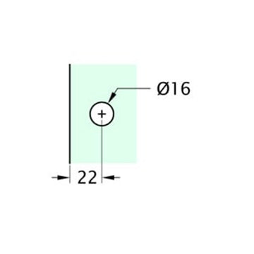 Offset Plate Wall to Glass 90⁰ - SB-310B-CP