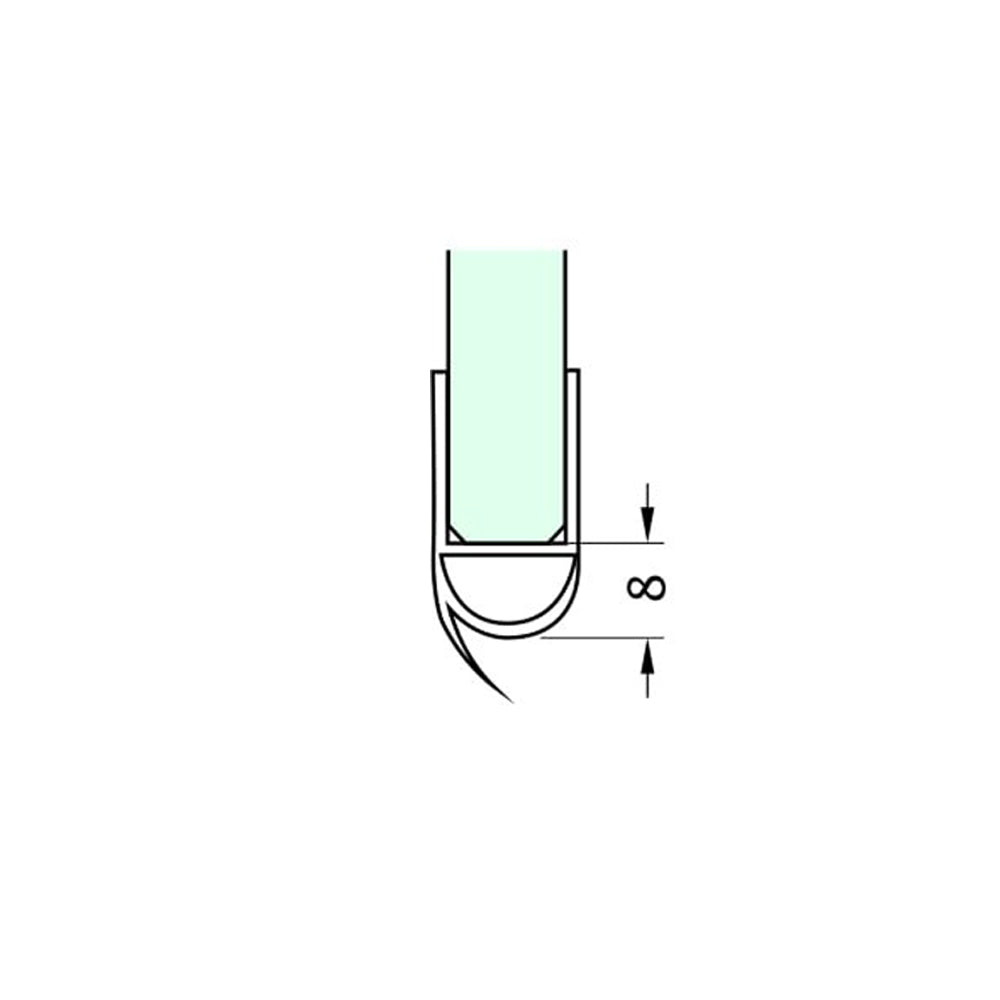 Bottom shower seal with drip rail